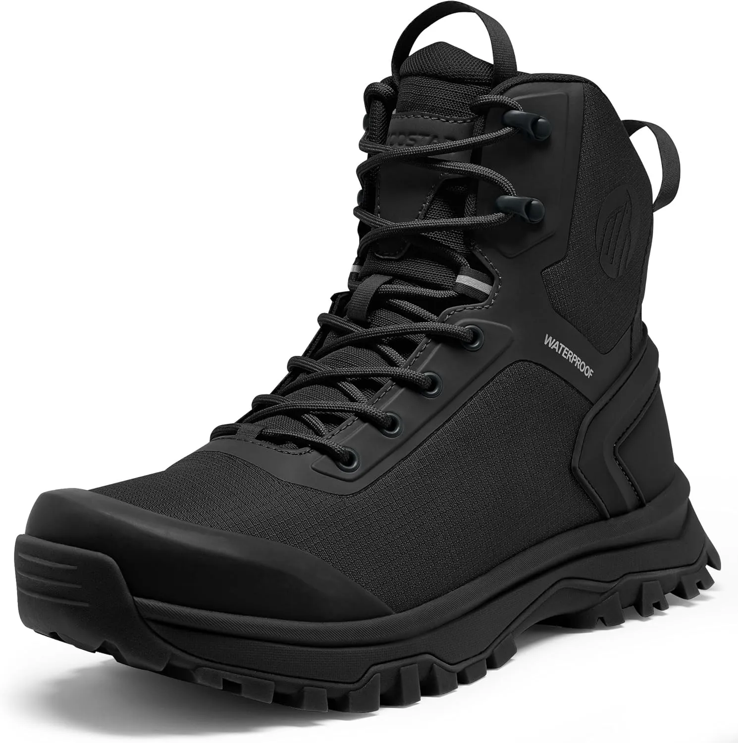 Tactical Boots for Men Lightweight Military Combat Boot Side Zipper Motorcycle Hiking Work Boots Waterproof 8 Inches