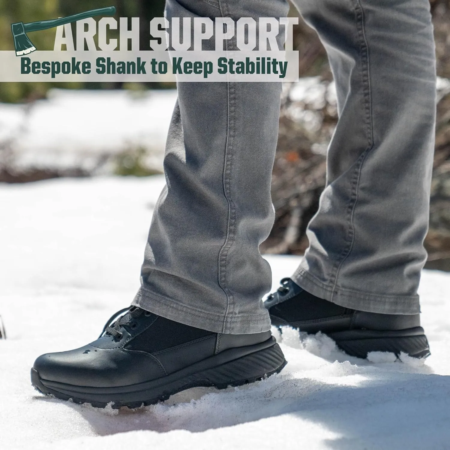 Tactical Boots for Men with Side Zipper, 8 inch Outdoor Military Work Hiking Boot(BP701-703)