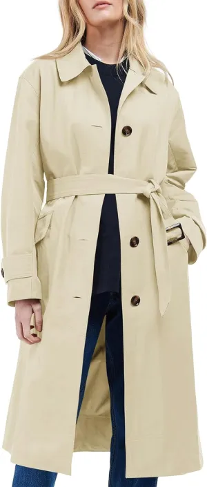 Tankaneo Womens Trench Coats Single Breasted Long Windproof Overcoat with Pockets and Belt