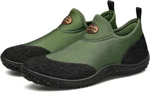 TENGTA Men's Neoprene Mud Boots Lightweight Slip-on Garden Shoes Low Short Rubber Rain Boots for Gardening, Camping and Yard Work