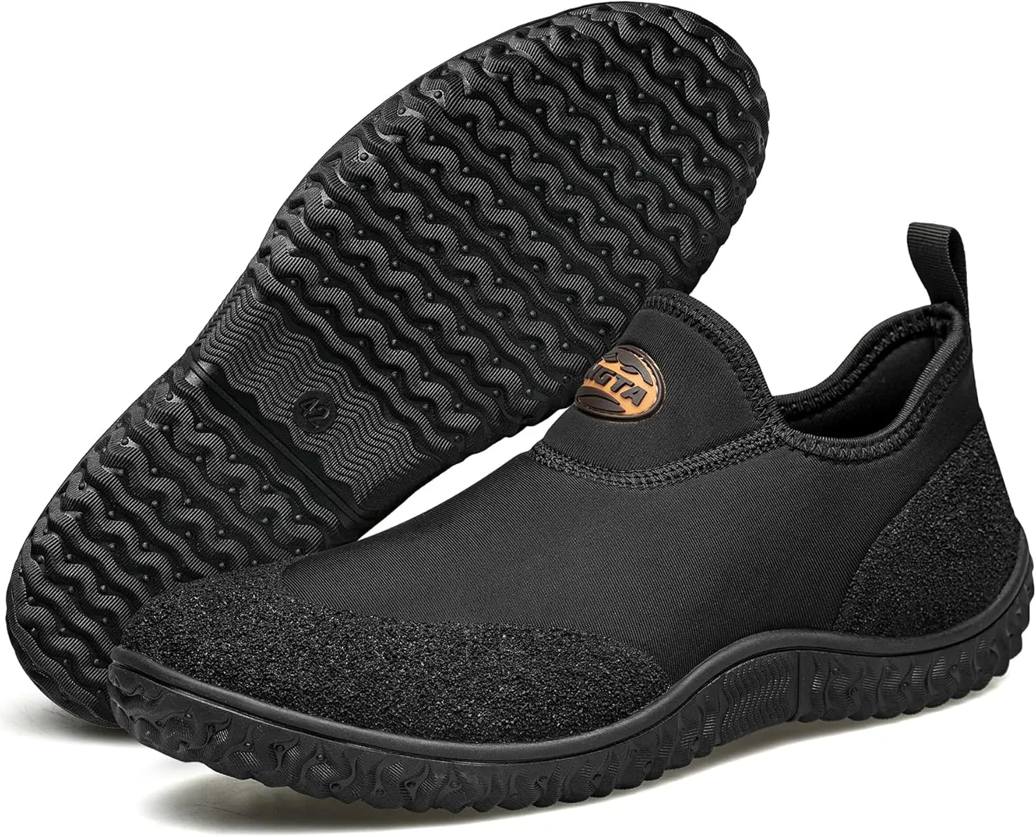 TENGTA Men's Neoprene Mud Boots Lightweight Slip-on Garden Shoes Low Short Rubber Rain Boots for Gardening, Camping and Yard Work