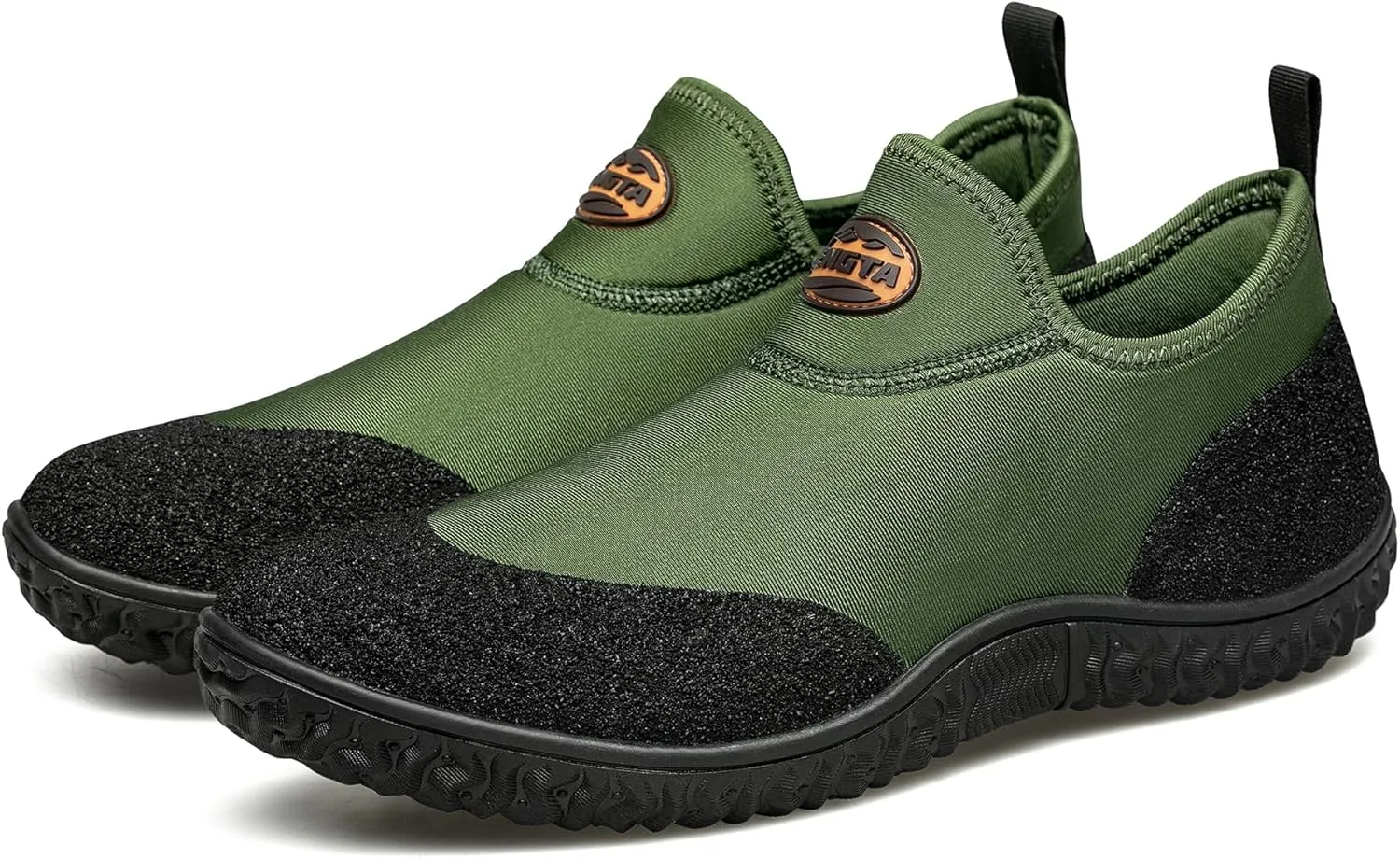 TENGTA Men's Neoprene Mud Boots Lightweight Slip-on Garden Shoes Low Short Rubber Rain Boots for Gardening, Camping and Yard Work