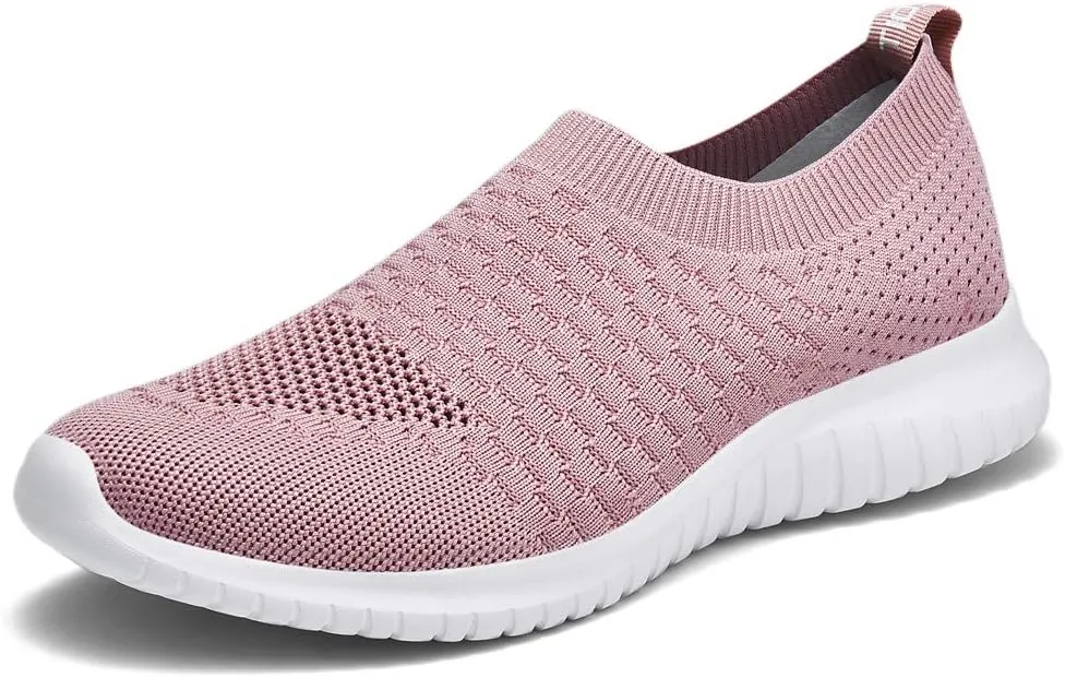 TIOSEBON Women's Athletic Walking Shoes Slip On Casual Mesh-Comfortable Tennis Workout Sneakers