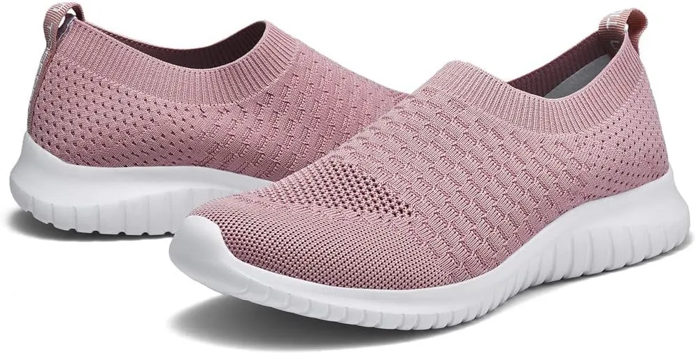 TIOSEBON Women's Athletic Walking Shoes Slip On Casual Mesh-Comfortable Tennis Workout Sneakers