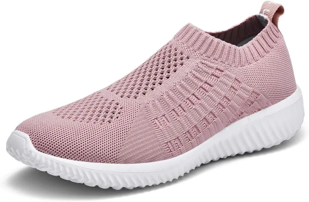 TIOSEBON Women's Athletic Walking Shoes Slip On Casual Mesh-Comfortable Tennis Workout Sneakers