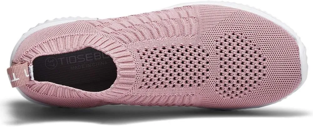TIOSEBON Women's Athletic Walking Shoes Slip On Casual Mesh-Comfortable Tennis Workout Sneakers