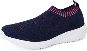 TIOSEBON Women's Athletic Walking Shoes Slip On Casual Mesh-Comfortable Tennis Workout Sneakers