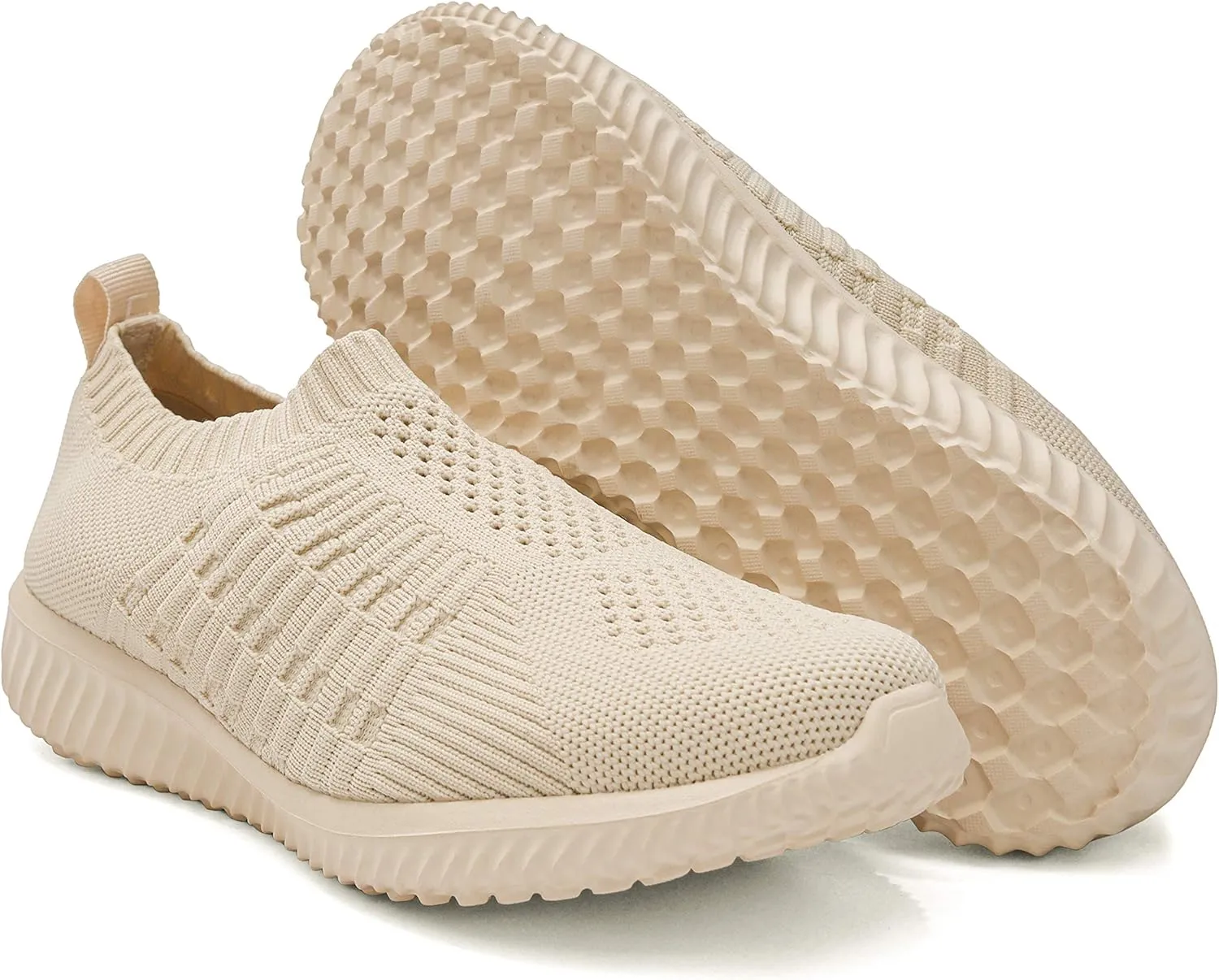 TIOSEBON Women's Athletic Walking Shoes Slip On Casual Mesh-Comfortable Tennis Workout Sneakers