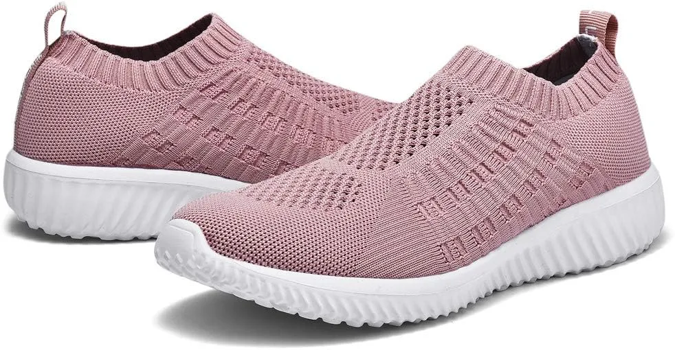 TIOSEBON Women's Athletic Walking Shoes Slip On Casual Mesh-Comfortable Tennis Workout Sneakers