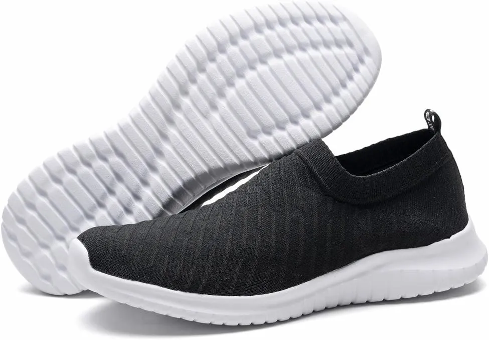 TIOSEBON Women's Athletic Walking Shoes Slip On Casual Mesh-Comfortable Tennis Workout Sneakers