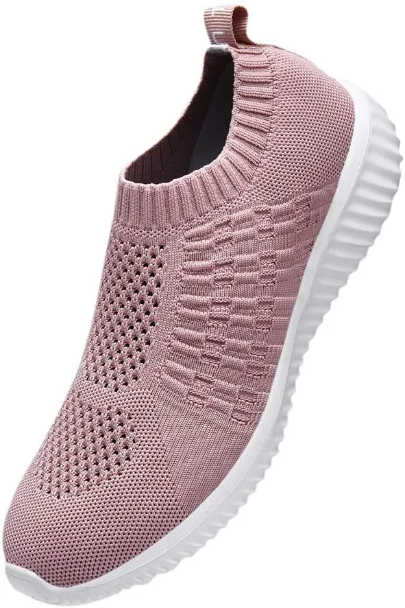 TIOSEBON Women's Athletic Walking Shoes Slip On Casual Mesh-Comfortable Tennis Workout Sneakers