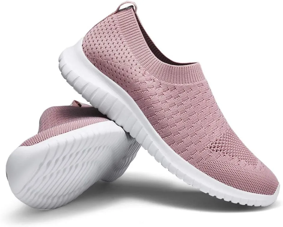 TIOSEBON Women's Athletic Walking Shoes Slip On Casual Mesh-Comfortable Tennis Workout Sneakers