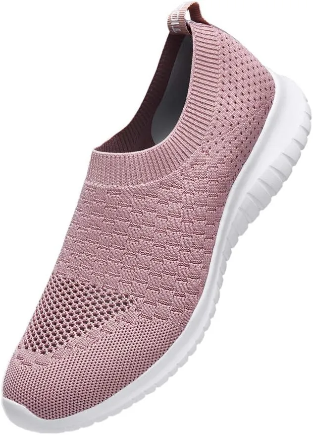 TIOSEBON Women's Athletic Walking Shoes Slip On Casual Mesh-Comfortable Tennis Workout Sneakers