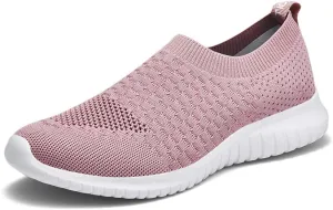 TIOSEBON Women's Athletic Walking Shoes Slip On Casual Mesh-Comfortable Tennis Workout Sneakers