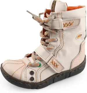 TMA EYES Women's PU Lining Flat Ankle Boots with Zipper for Casual Boots