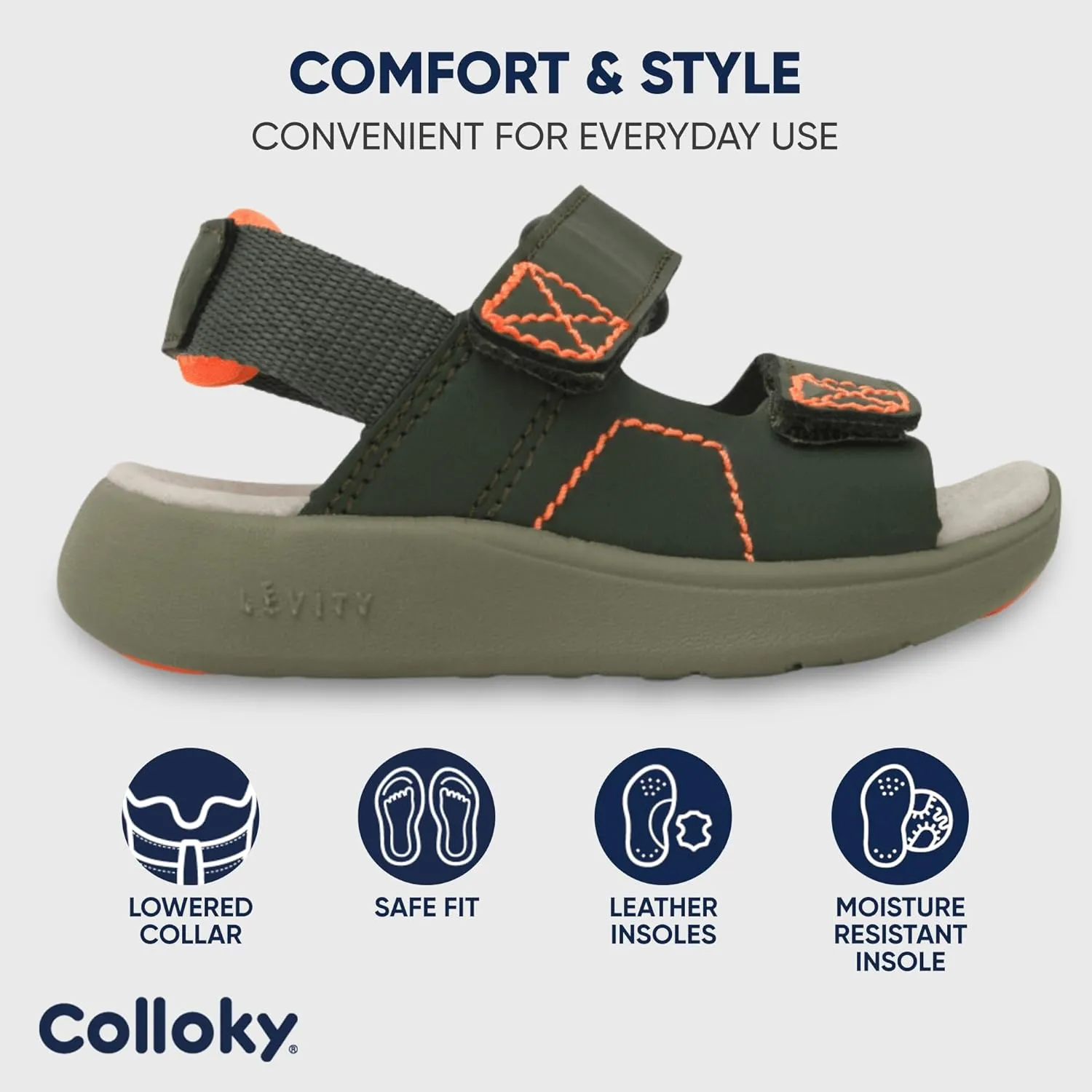 Toddler Boys Buckle Sandals - Ultimate Comfort Open Toe with Adjustable Back Strap - Perfect Fit & Style for Young Enthusiast Adventurers