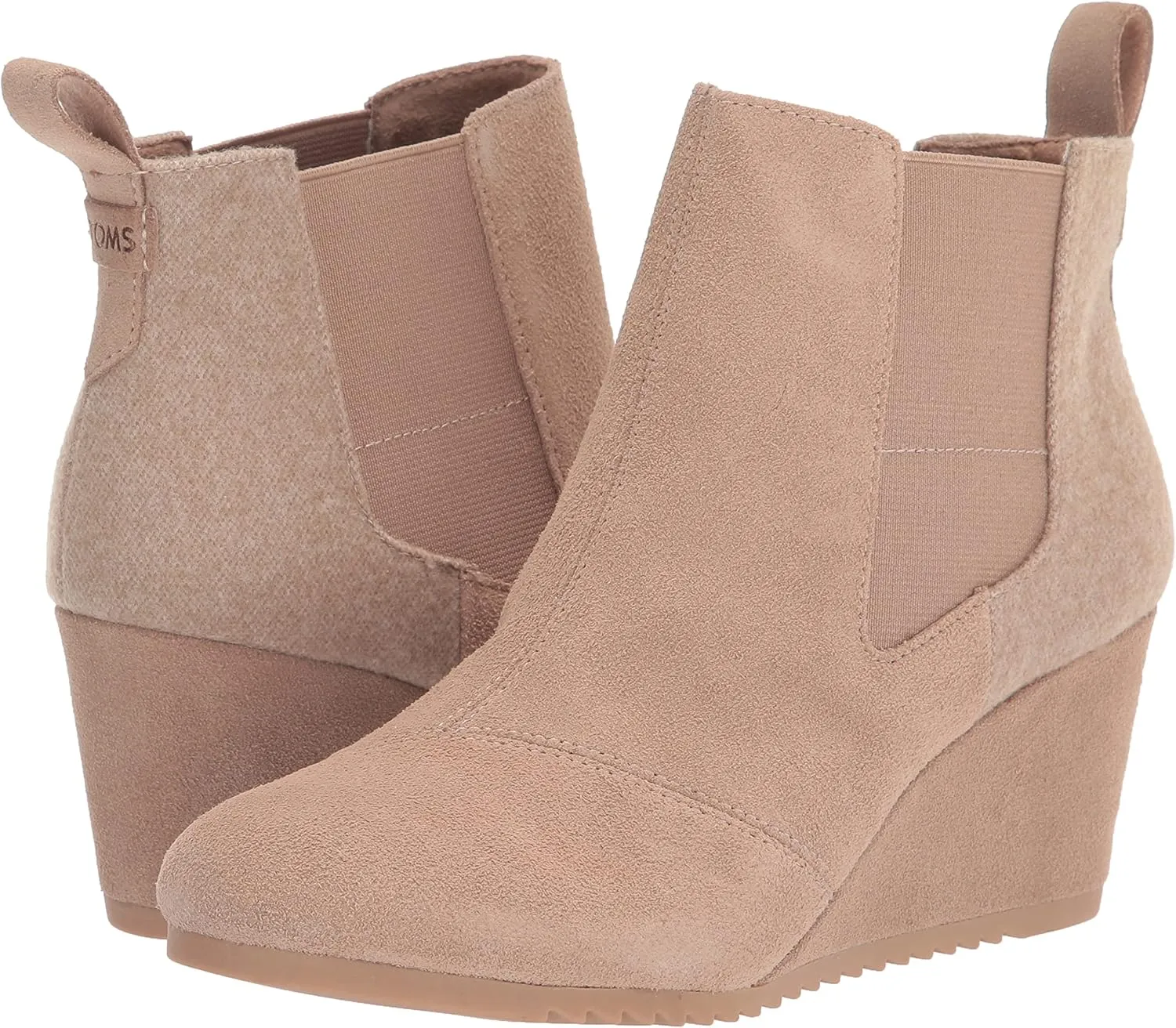TOMS Women's Bailey Ankle Boots,Suede/Textile/Leather – Booties for Women