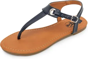 Trary Sandals Womens, Thong Sandals for Women with T-Strap, Adjustable Ankle Buckle for Women Sandals, Flat Sandals for Women Dressy, Cute Sandals for Women, Summer Sandals for Women 2023
