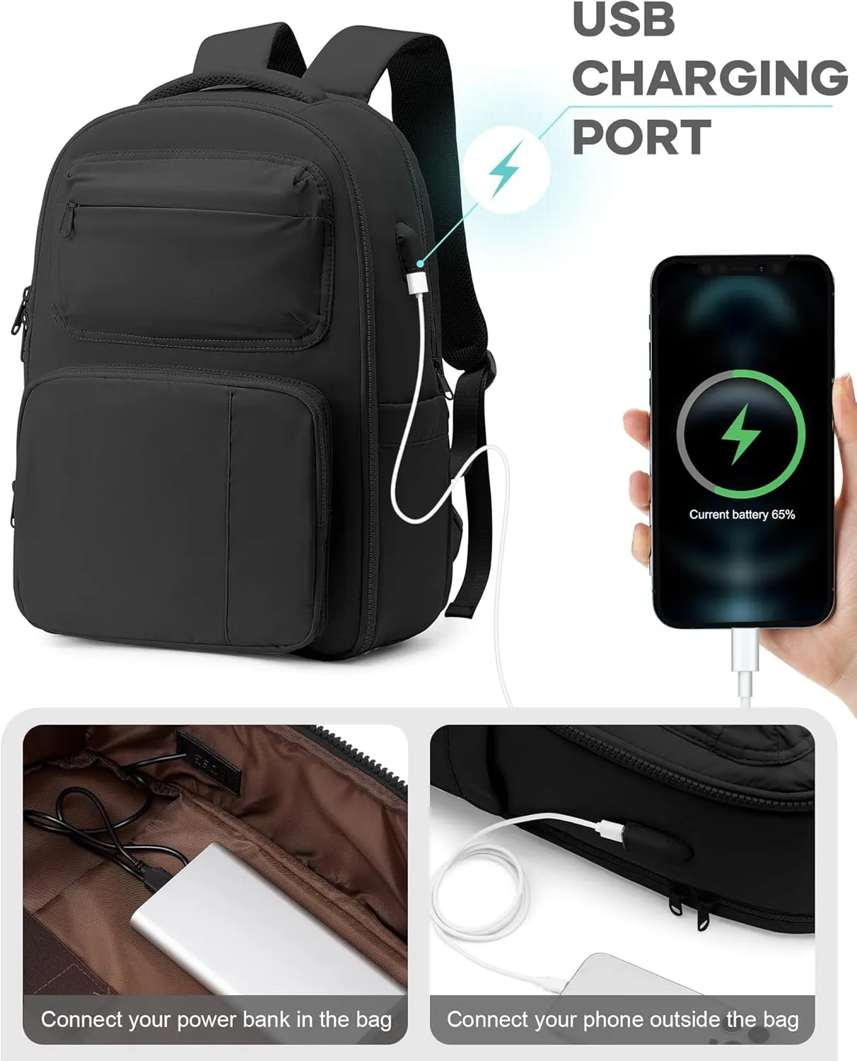 Travel Backpack For Women,Carry On Backpack Airline Approved,Laptop Work Backpacks For Men,Personal Item Travel Bag