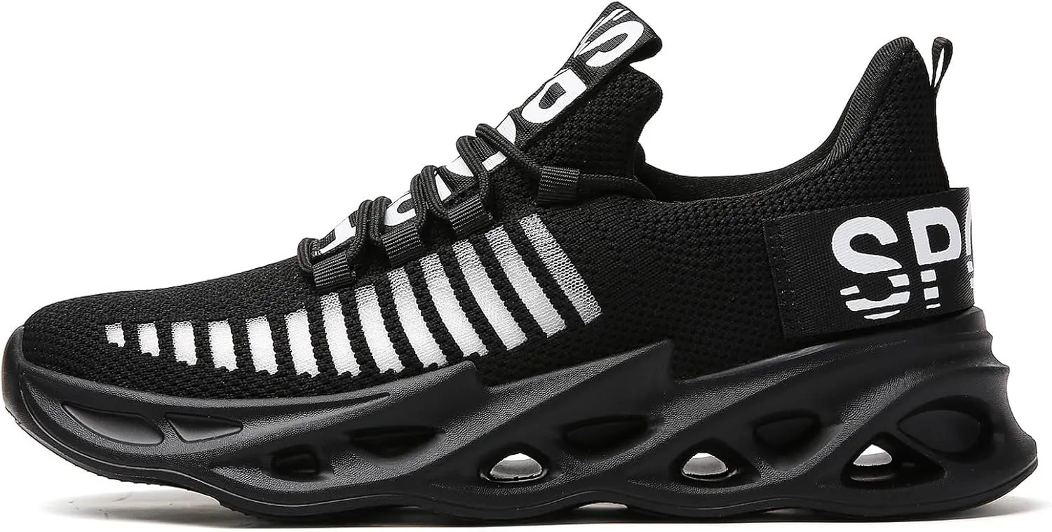 TSIODFO Men's Walking Shoes Slip On Athletic Running Tennis Sneakers