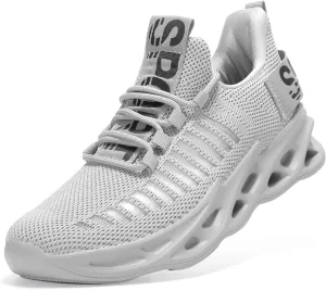 TSIODFO Men's Walking Shoes Slip On Athletic Running Tennis Sneakers