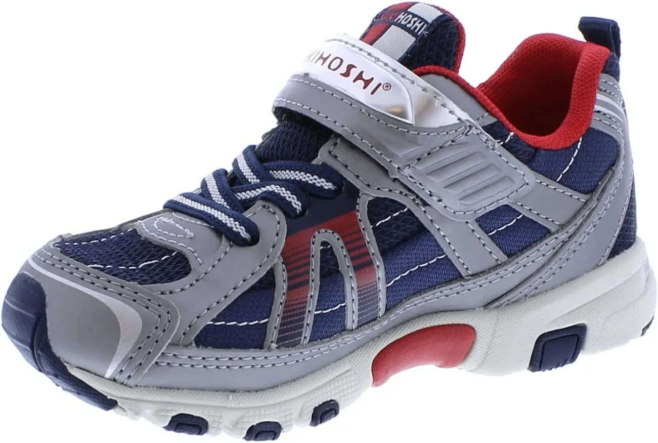 TSUKIHOSHI 3570 STORM Strap-Closure Machine-Washable Child Sneaker Shoe with Wide Toe Box and Slip-Resistant, Non-Marking Outsole - For Toddlers and Little Kids, Ages 1-8