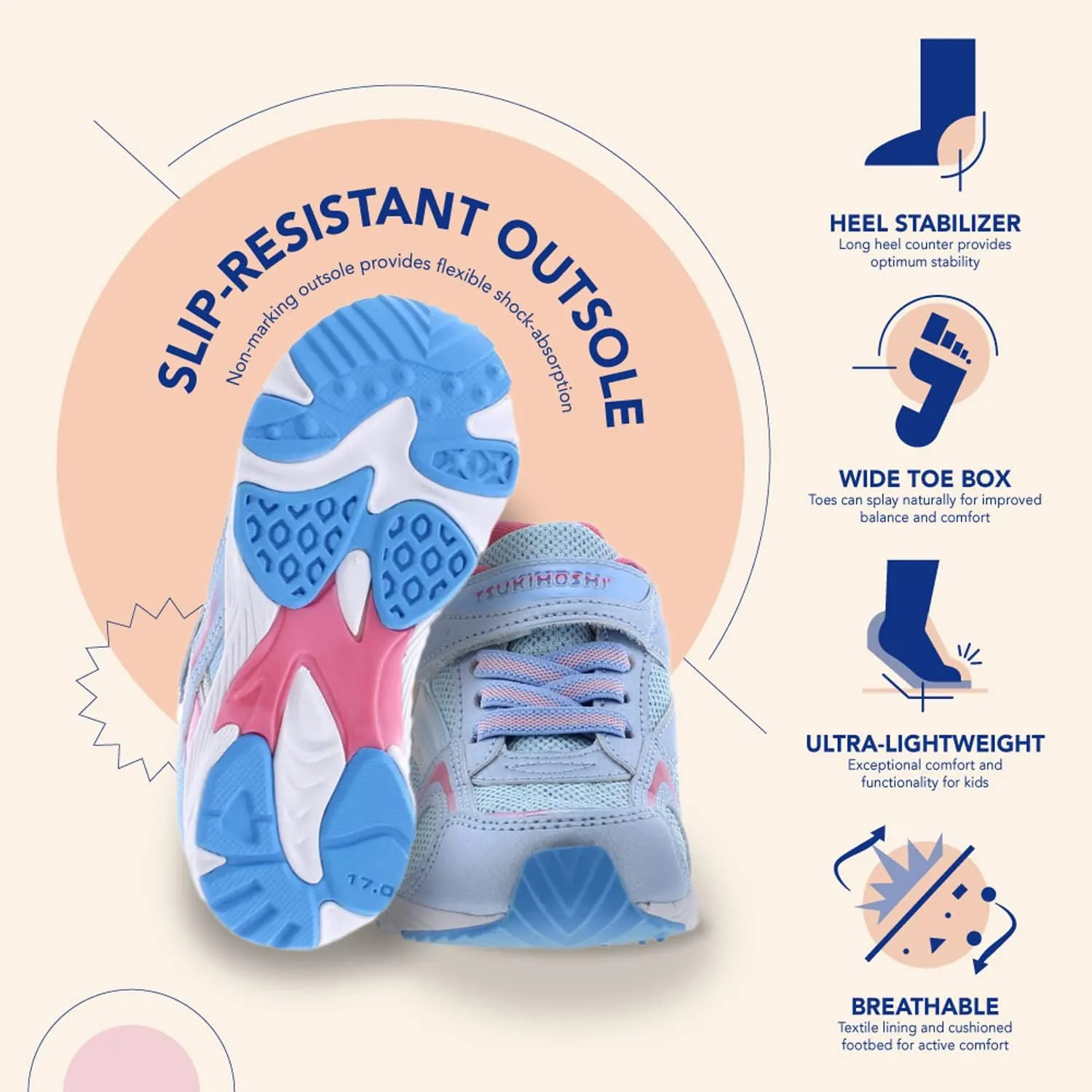 TSUKIHOSHI Girl's Glitz (Toddler/Little Kid) Sneaker