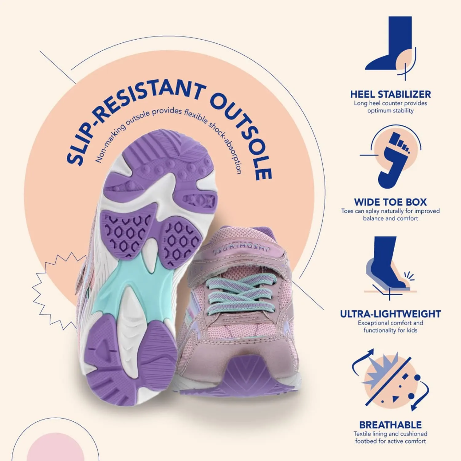 TSUKIHOSHI Girl's Glitz (Toddler/Little Kid) Sneaker