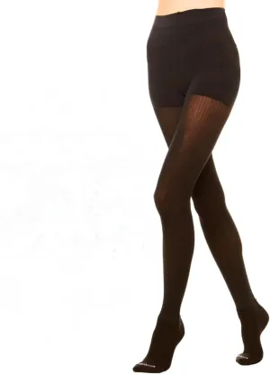 Tummy Control Top Tights With Sock Attached- Hybrid Tights & Performance Sock - Shaping Panty Hose