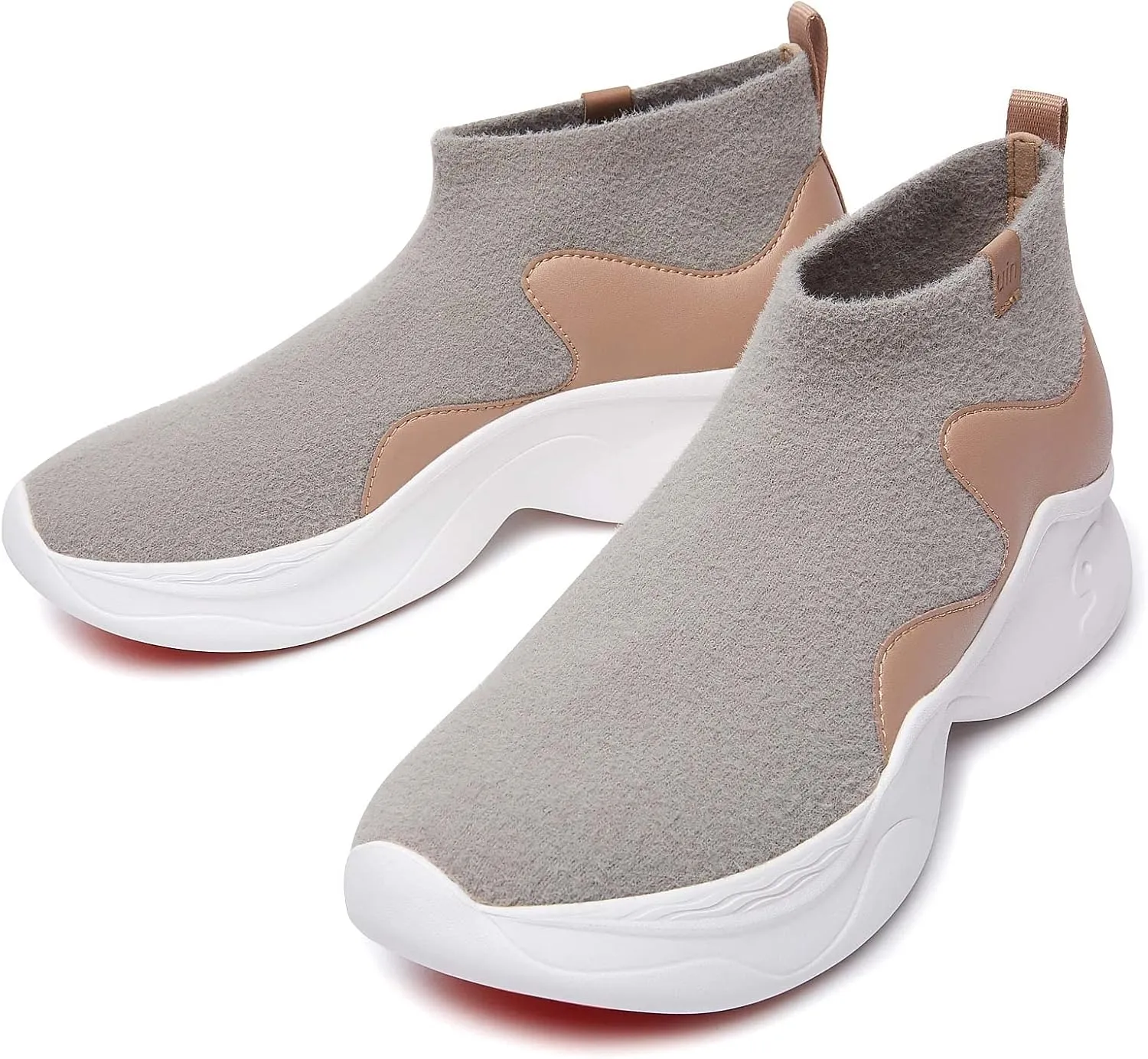 UIN Women's High Top Knitted Chunky Sneakers Casual Lightweight Comfort Dad Shoes Palma Ⅱ