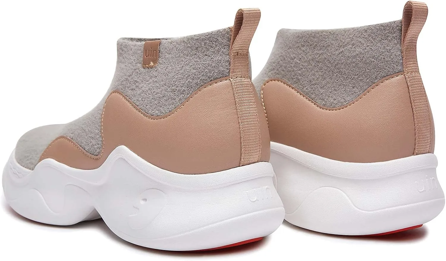 UIN Women's High Top Knitted Chunky Sneakers Casual Lightweight Comfort Dad Shoes Palma Ⅱ