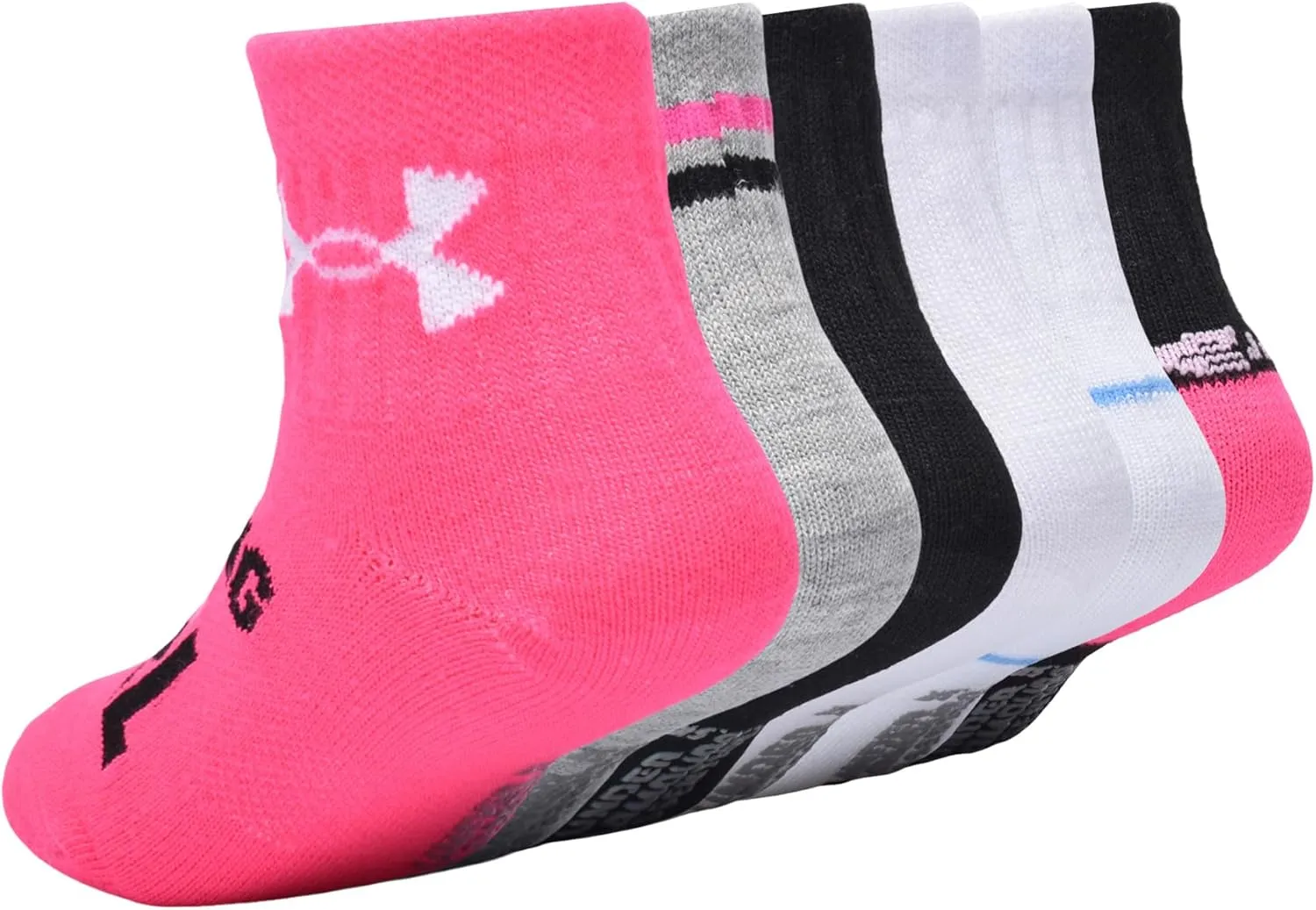 Under Armour Baby Girls Multi Pack Camo Heart Essentials Quarter Sock