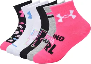 Under Armour Baby Girls Multi Pack Camo Heart Essentials Quarter Sock