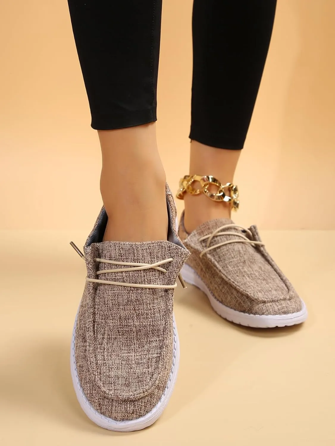 Unisex Aztec Pattern Canvas Loafers Elastic Strips Closure Slip-on Sneakers Comfort Easy-Walking Boat Couple Shoes Ultralight Breathable Sports Shoes for Women/Men Adults/Teenagers, Green/Blue/Yellow