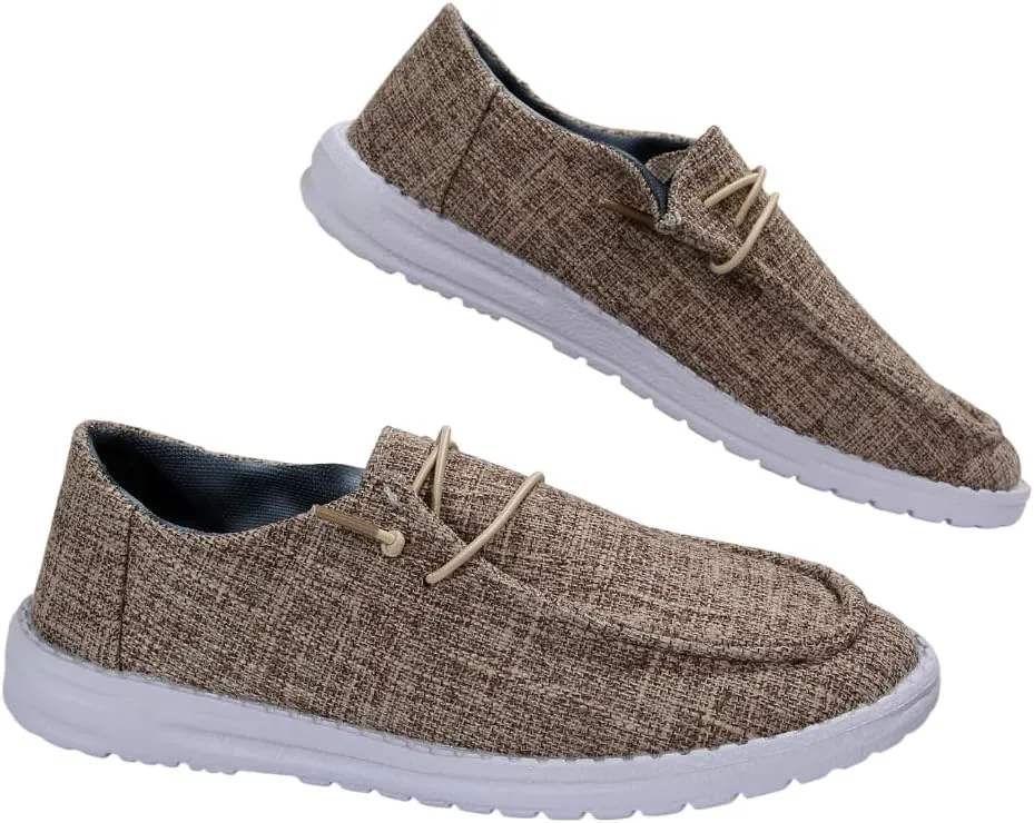 Unisex Aztec Pattern Canvas Loafers Elastic Strips Closure Slip-on Sneakers Comfort Easy-Walking Boat Couple Shoes Ultralight Breathable Sports Shoes for Women/Men Adults/Teenagers, Green/Blue/Yellow