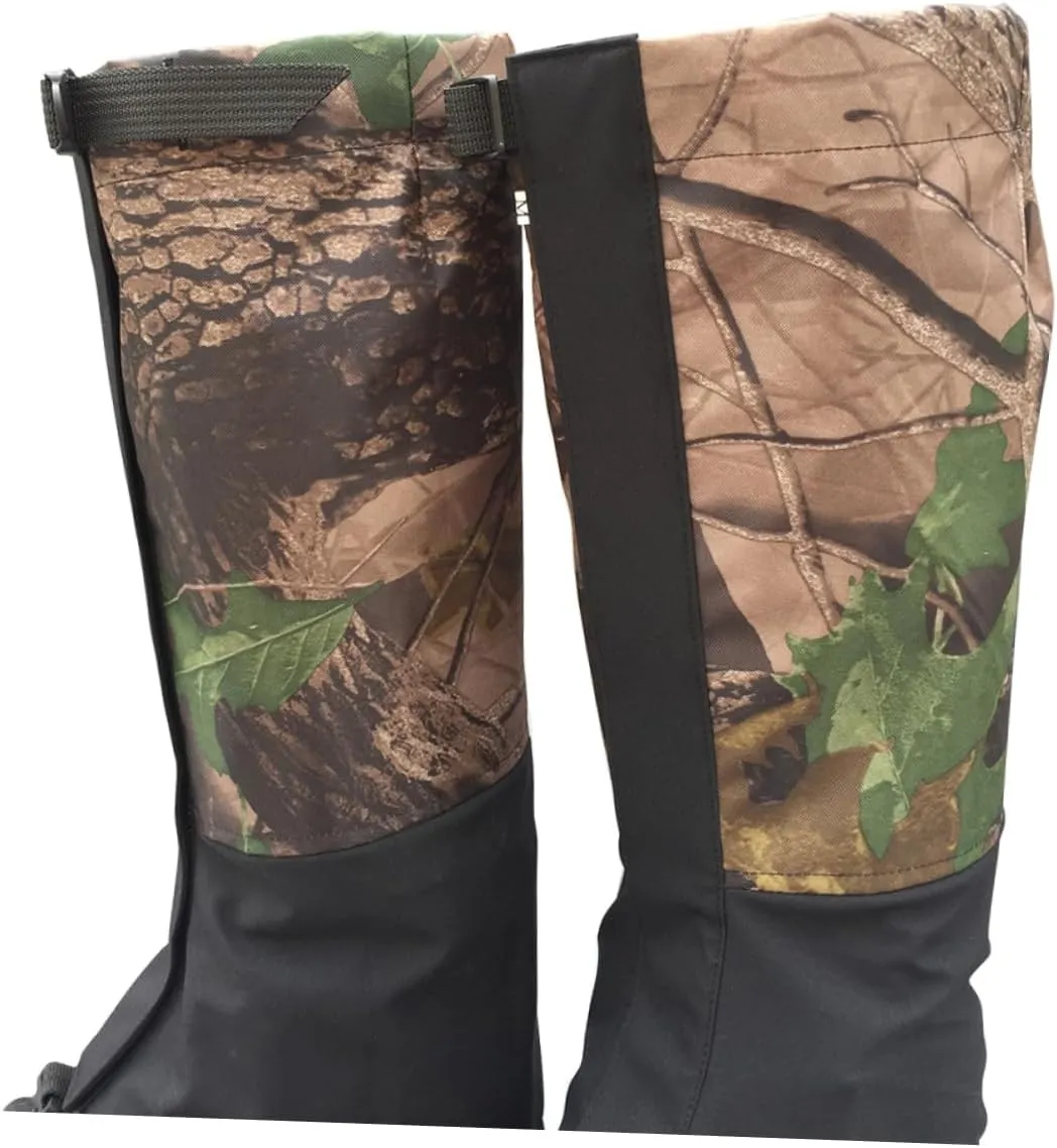 Unisex Snowproof Leg Gaiters for Hiking Outdoor Waterproof Boot Cover Inverted Triangle Design Leg Wraps for Walking Hunting Climbing Size l