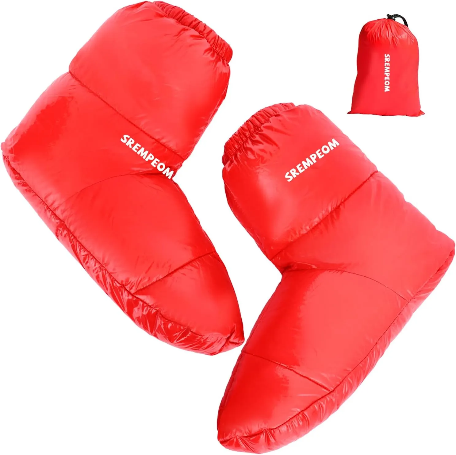 [Upgraded] Ultralight Winter Camping Booties Warm Socks Sleeping Sock for Men & Women,Water-Resistant Warm Soft Cozy for Camp Sleeping Bag Tent Down Booties Foot Warmer