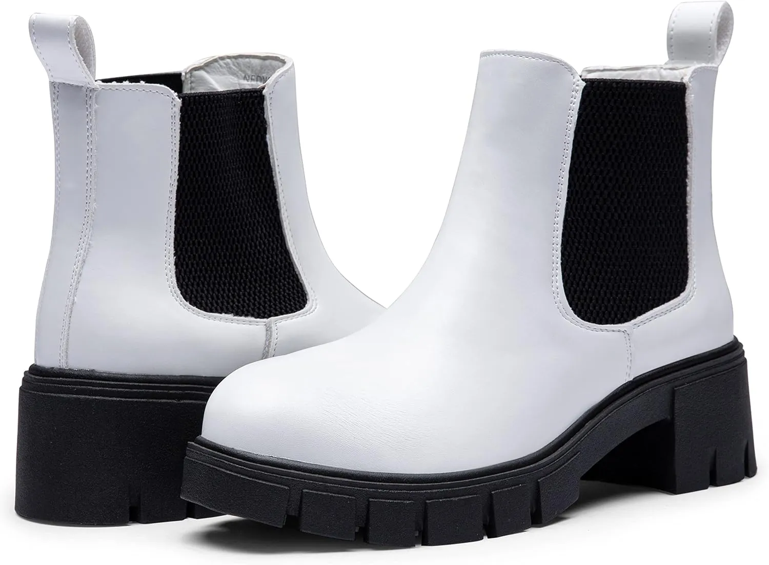 Vepose Women's 936 Chelsea Ankle Boots Platform Lug Sole Elastic Slip on Booties