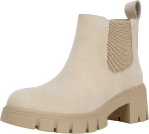 Vepose Women's 936 Chelsea Ankle Boots Platform Lug Sole Elastic Slip on Booties