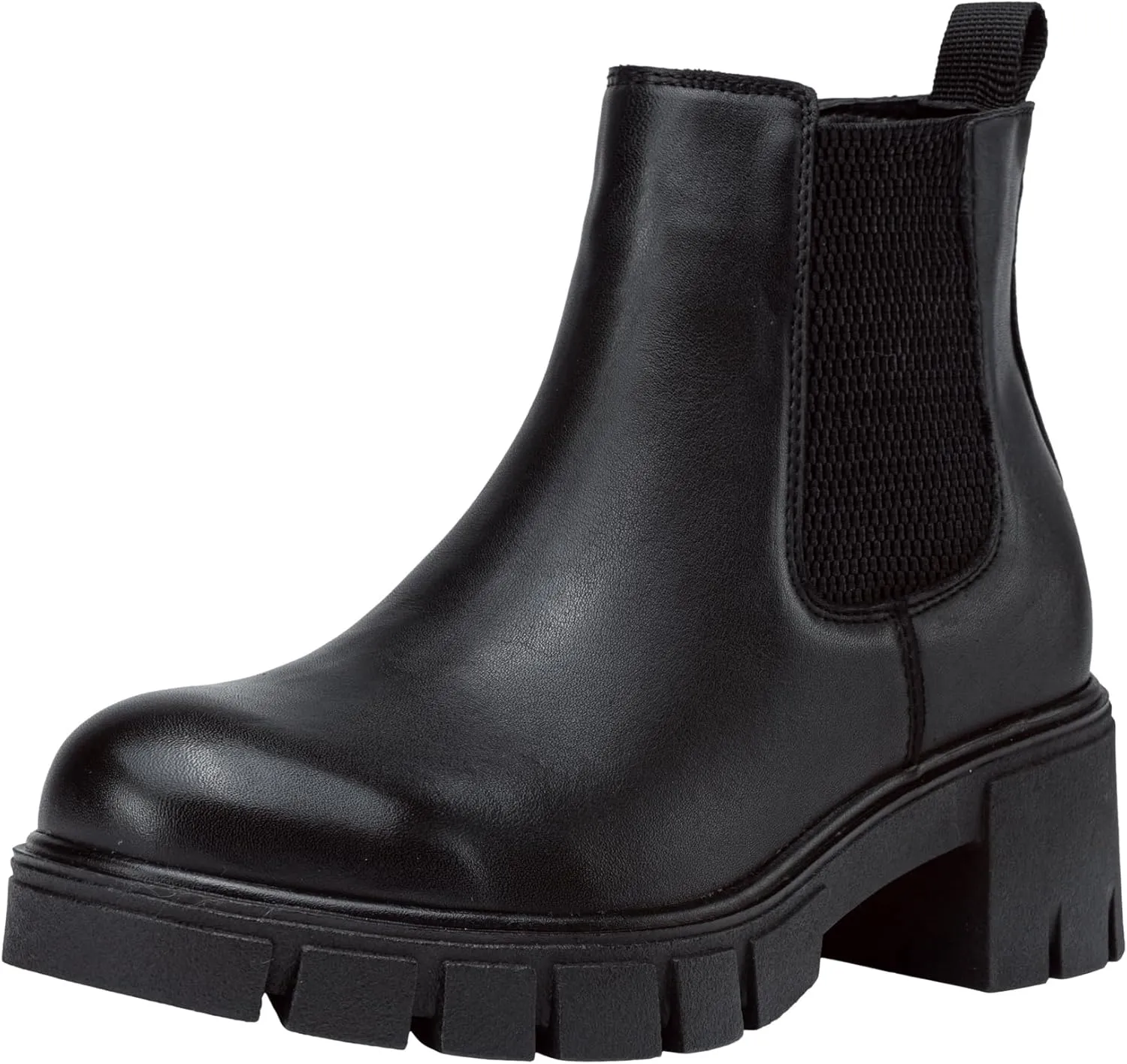 Vepose Women's 936 Chelsea Ankle Boots Platform Lug Sole Elastic Slip on Booties