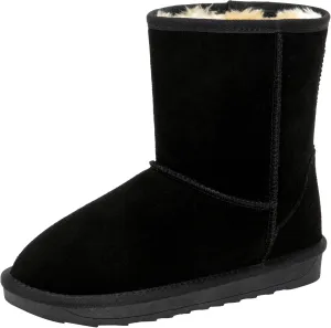 Vepose Women's Winter Snow Boots Warm Fur Mid Calf Tall Suede Fuzzy Slip on Shoes