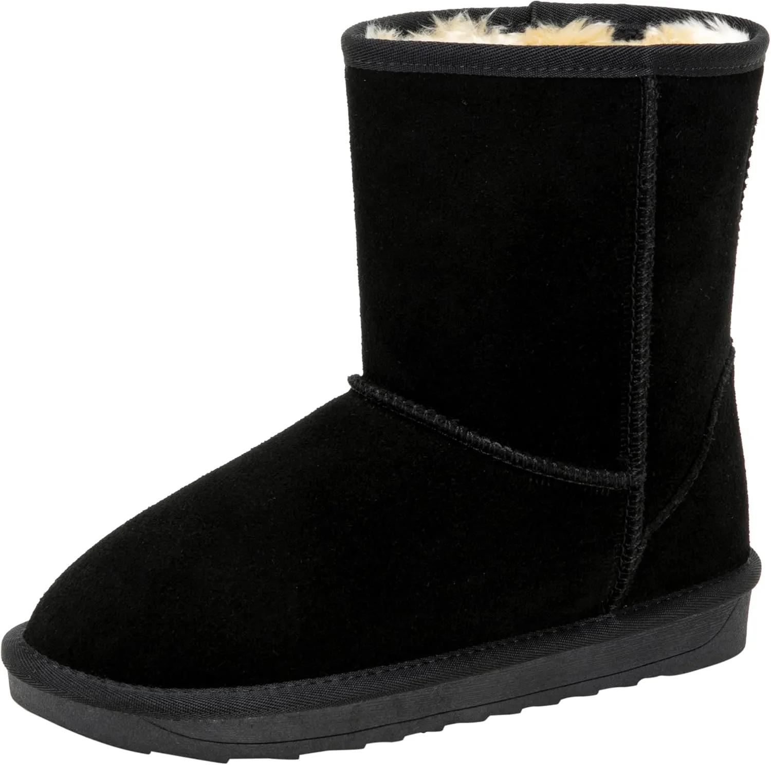 Vepose Women's Winter Snow Boots Warm Fur Mid Calf Tall Suede Fuzzy Slip on Shoes