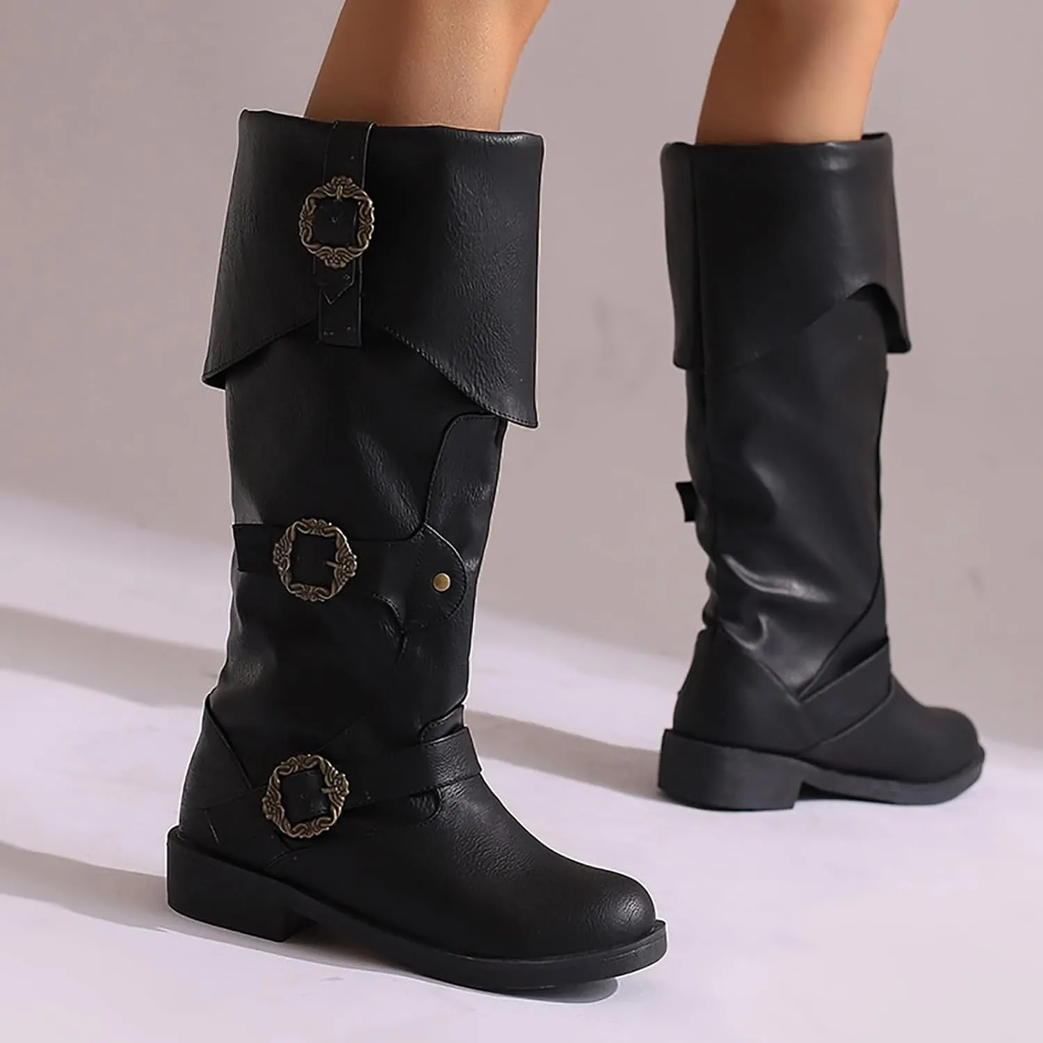 Victorian Boots for Women Men Renaissance Boots Pirate Costume Boots Medieval Cosplay Steampunk Vintage Button Gothic Leather