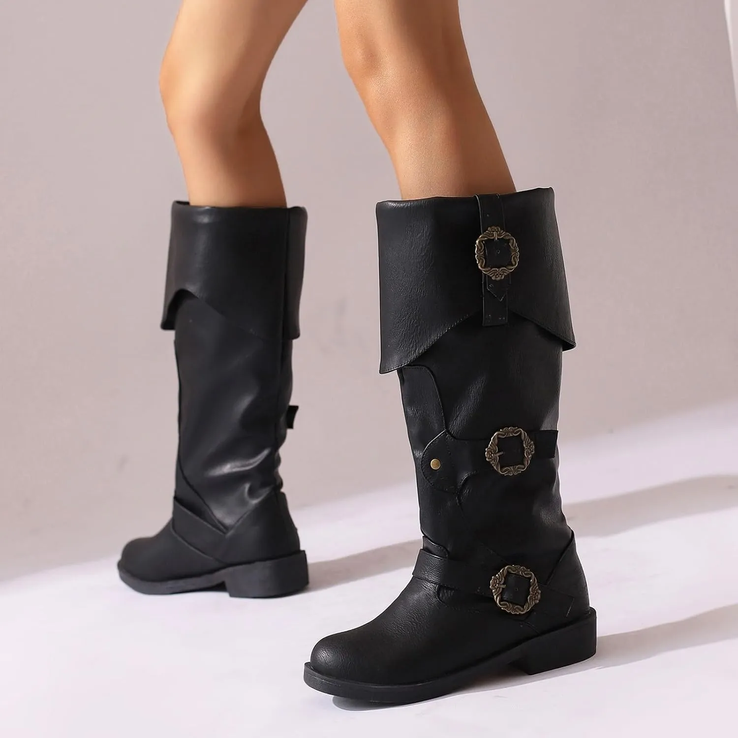Victorian Boots for Women Men Renaissance Boots Pirate Costume Boots Medieval Cosplay Steampunk Vintage Button Gothic Leather