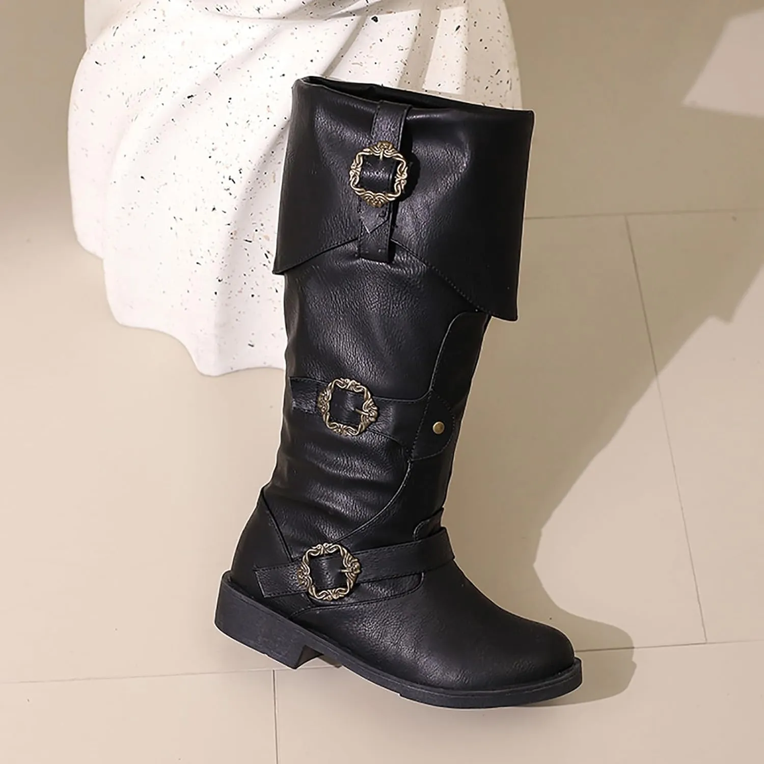 Victorian Boots for Women Men Renaissance Boots Pirate Costume Boots Medieval Cosplay Steampunk Vintage Button Gothic Leather
