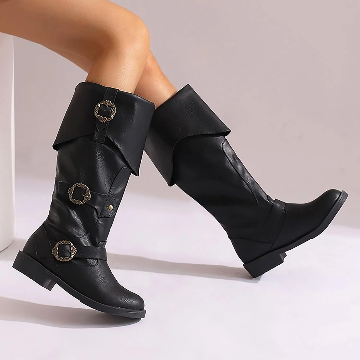 Victorian Boots for Women Men Renaissance Boots Pirate Costume Boots Medieval Cosplay Steampunk Vintage Button Gothic Leather
