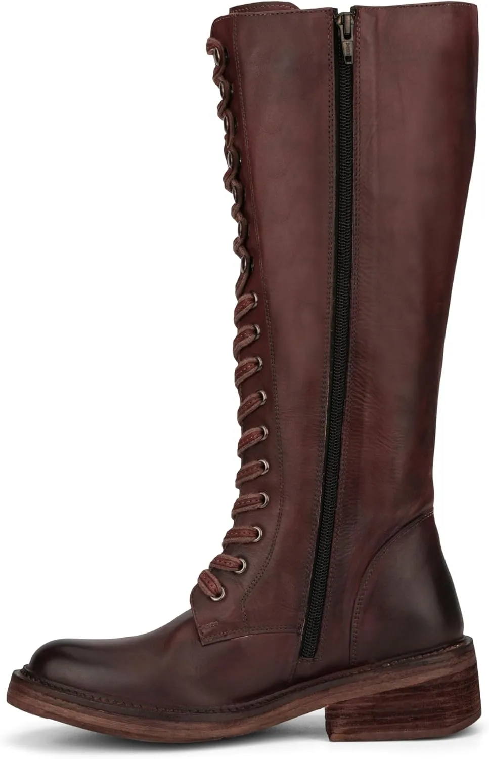VINTAGE FOUNDRY CO. EST. 2014 Womens Sadelle Tall, Round Toe Boots, Cotton Lining, Flats Leather Outsole
