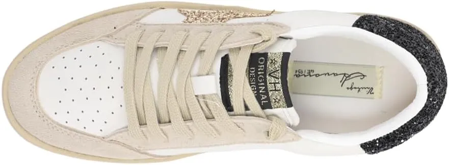 Vintage Havana Womens Denisse Metallic Slip On Sneakers Shoes Casual - Green, Silver