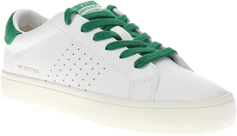 Vintage Havana Womens Original Perforated Lace Up Sneakers Shoes Casual - Green, White