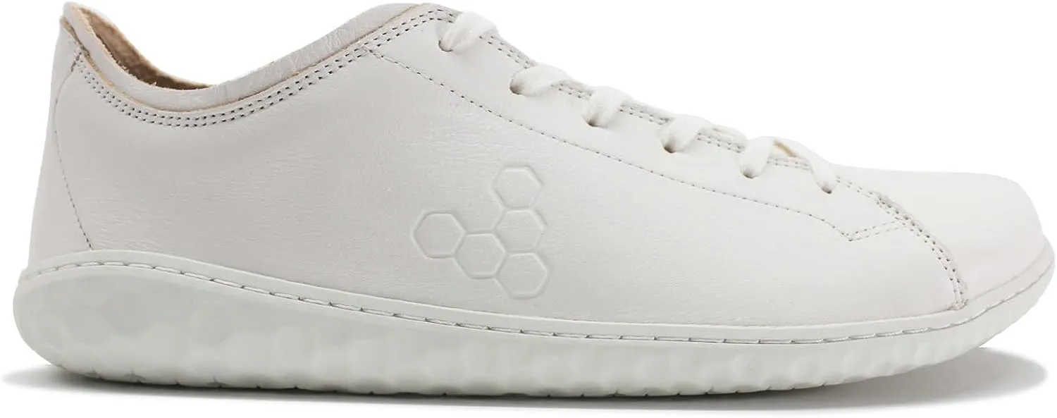 Vivobarefoot Geo Court III, Mens Everyday Barefoot Classic Designed for Premium Comfort Bright White